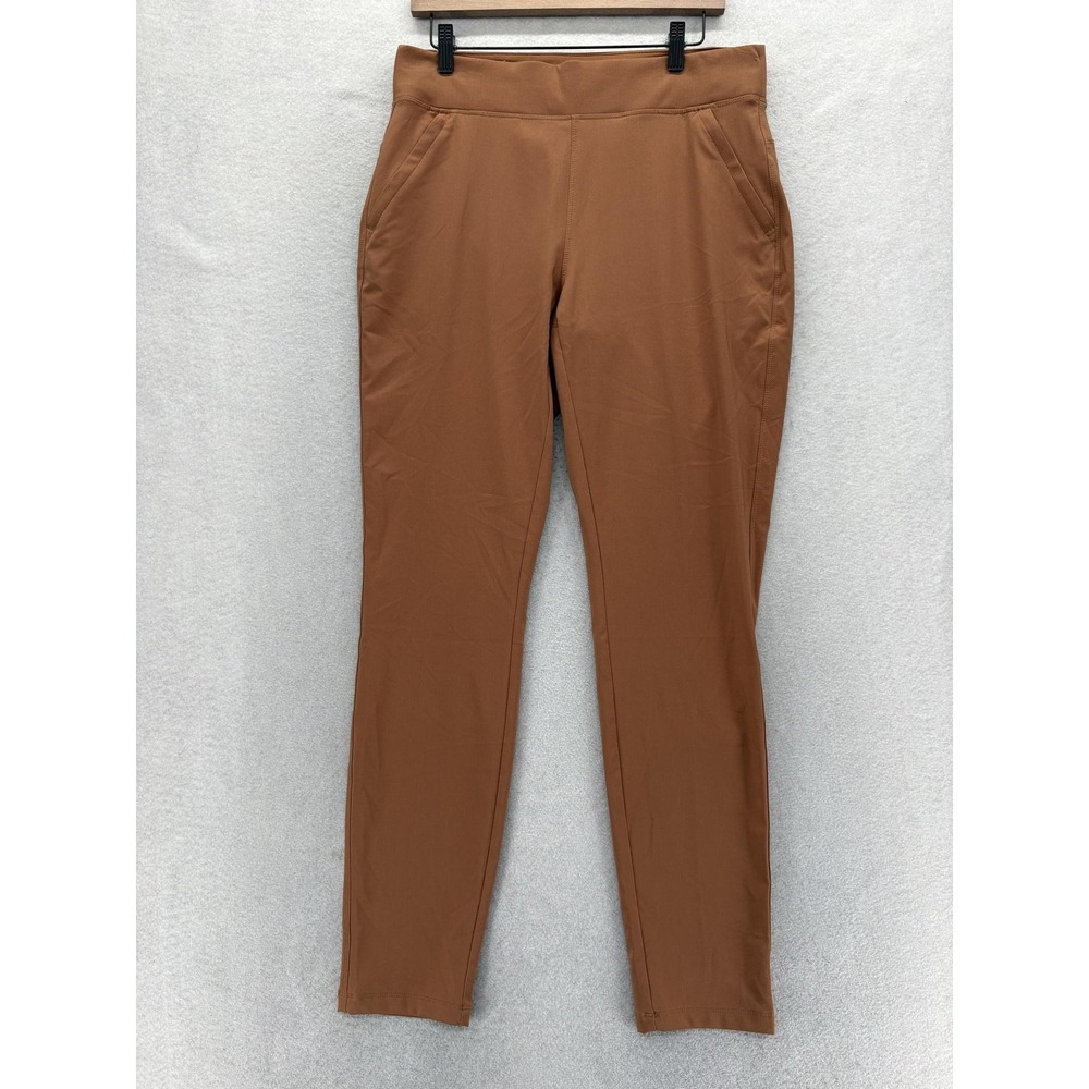 Columbia Anytime Softshell Pull On Pants Womens M Brown Omni-Shield Stretch Slim